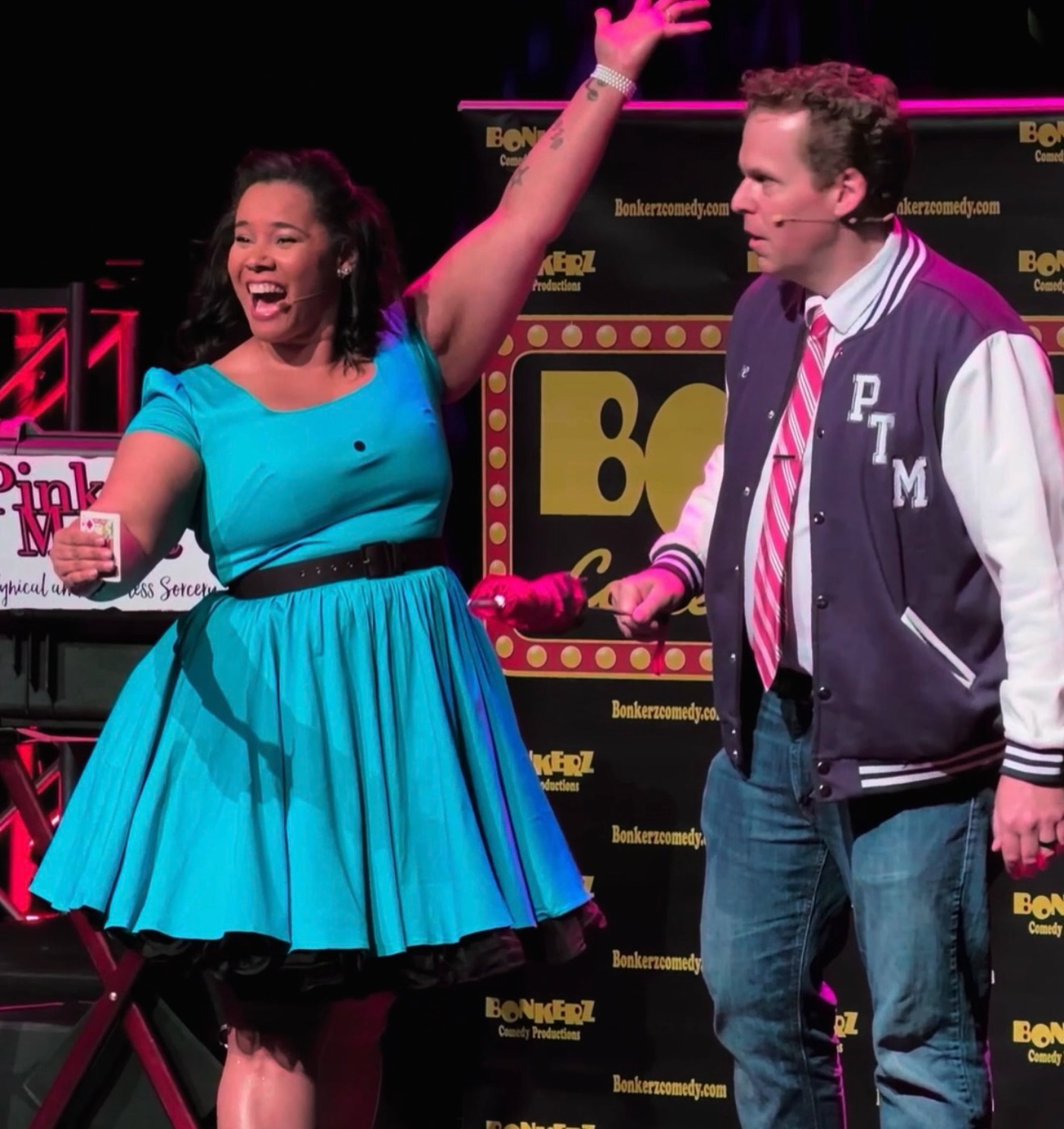 Veronica wowing the crowd at Bonkerz